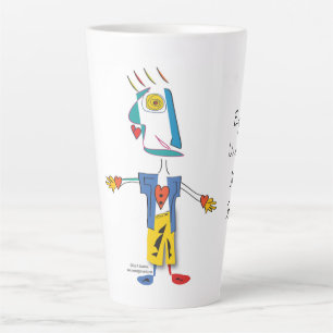 'PeaKasso Roi des Coeurs' - Latte Mug