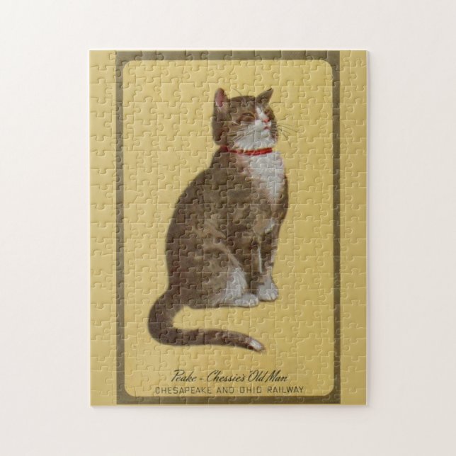 Peake, Chessie’s Old Man tomcat tabby cat Jigsaw Puzzle (Vertical)