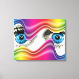 Peaking from Behind the Rainbow Canvas Print