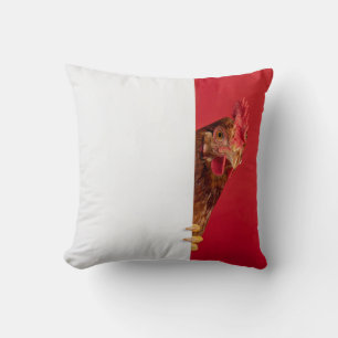 peaking rooster throw pillow