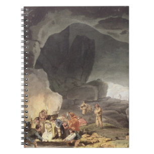 Peaks Hole, Derbyshire (colour engraving) Notebook
