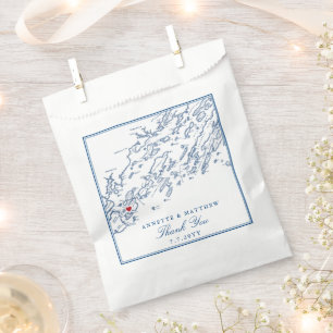 Peaks Island Maine Casco Bay Elegant Wedding Paper Favour Bag