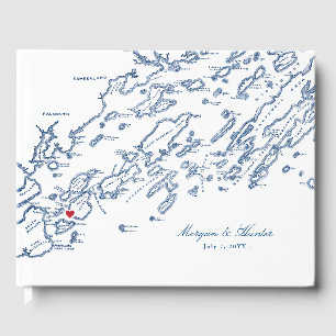 Peaks Island Maine Casco Bay Wedding Guest Book