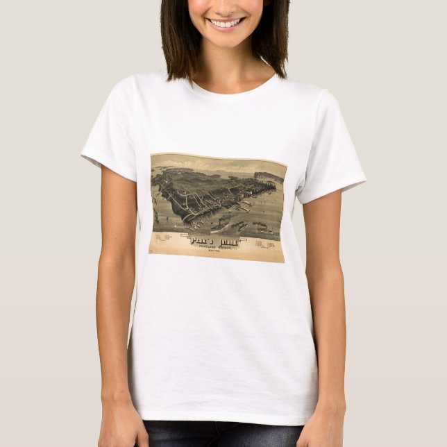 Peak's Island, Portland, Maine in 1886 T-Shirt (Front)