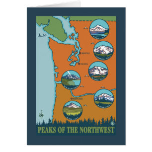 Peaks of the Northwest - 5 Different Mountains