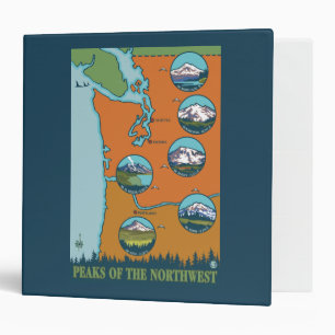 Peaks of the Northwest - 5 Different Mountains Binder