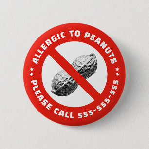 Peanut allergy  2 inch round button