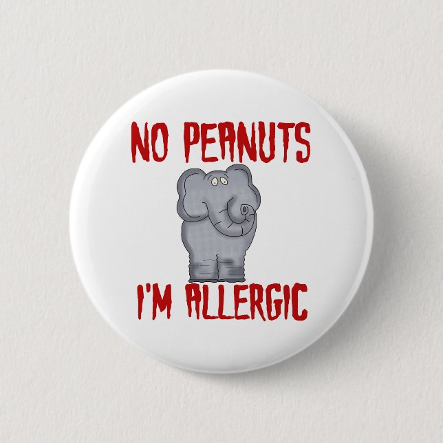 Peanut Allergy 2 Inch Round Button (Front)