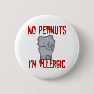 Peanut Allergy 2 Inch Round Button