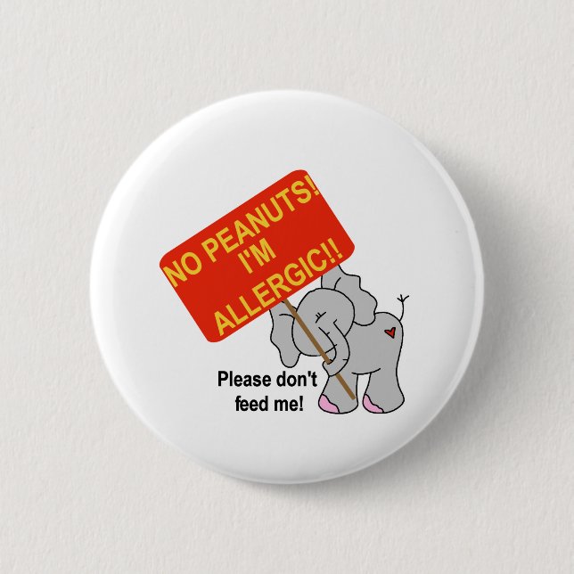 Peanut Allergy 2 Inch Round Button (Front)