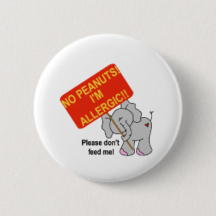 Peanut Allergy 2 Inch Round Button