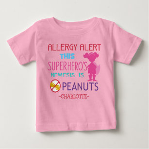 Peanut Allergy Alert Superhero Girls Shirt