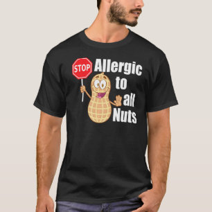Peanut Allergy Awareness Cute Nut Allergies T-Shirt