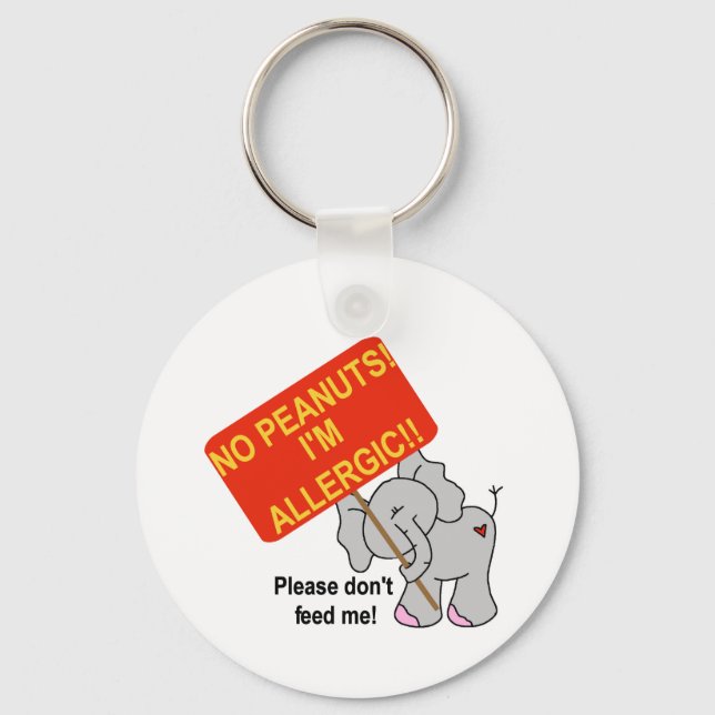 Peanut Allergy Keychain (Front)