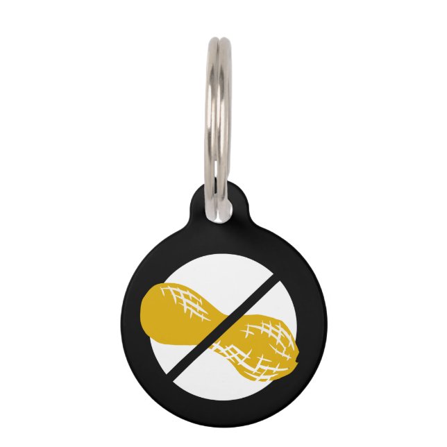 Peanut Allergy Kids Personalized Emergency Contact Pet Tag (Front)