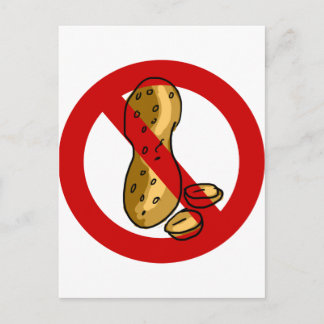 Peanut allergy postcard