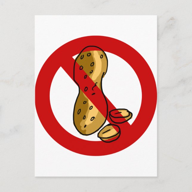 Peanut allergy postcard (Front)