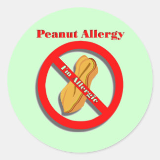 Peanut Allergy Sticker I'm Allergic in Green