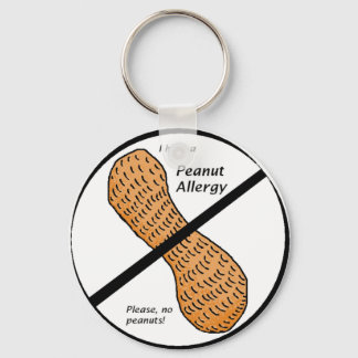 Peanut Allergy Warning Keychain