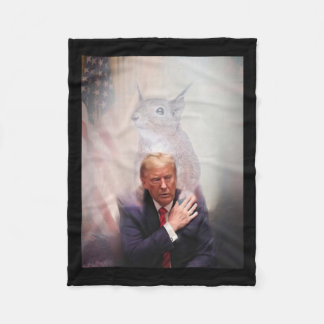 Peanut And Fred Make Pets Safe Again Trump 2024 1  Fleece Blanket