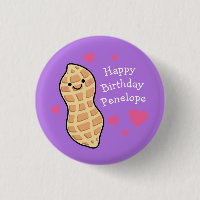 Peanut Birthday Party Cute Kids Cartoon Nut