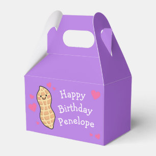 Peanut Birthday Party Cute Kids Cartoon Nut Favor Box