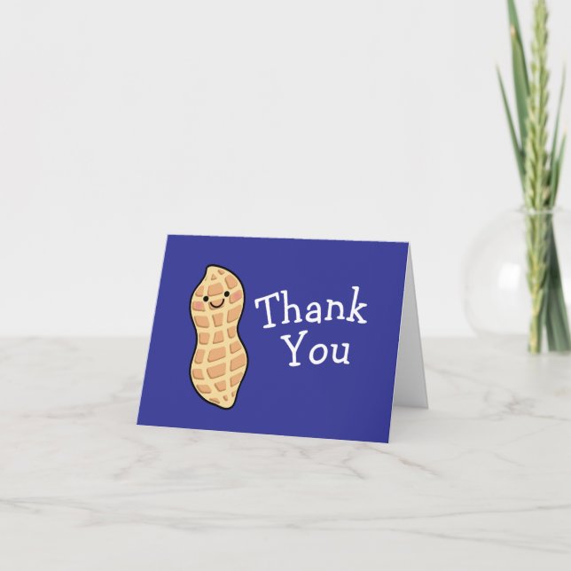 Peanut Birthday Party Kids Cute Nut Cartoon Card (Front)