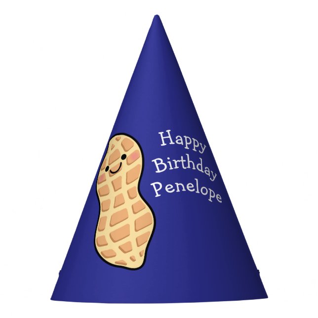 Peanut Birthday Party Kids Cute Nut Cartoon Party Hat (Front)