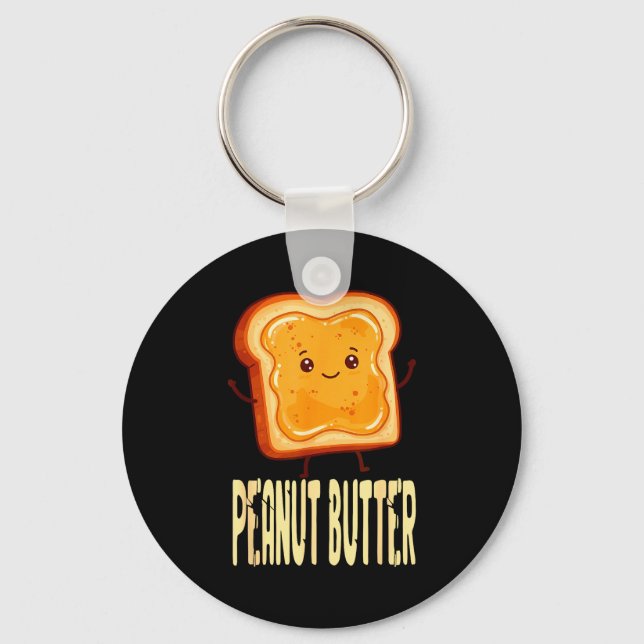 Peanut Butter &amp; Jelly Matching Couple Friends  Keychain (Front)