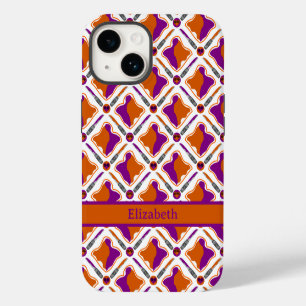 Peanut Butter and Grape Jelly Pattern Name iPhone 14 Case