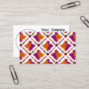 Peanut Butter and Grape Jelly Seamless Pattern Business Card