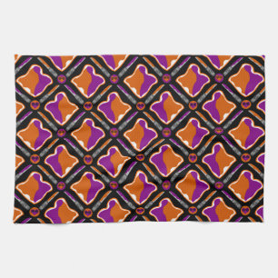 Peanut Butter and Grape Jelly Seamless Pattern Kitchen Towel