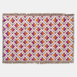 Peanut Butter and Grape Jelly Seamless Pattern Throw Blanket