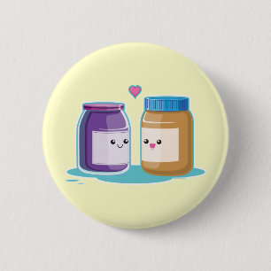 Peanut Butter and Jelly 2 Inch Round Button