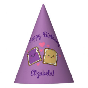 Peanut Butter and Jelly Birthday Party PBJ Hat