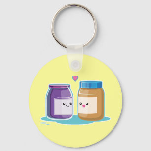 Peanut Butter and Jelly Keychain