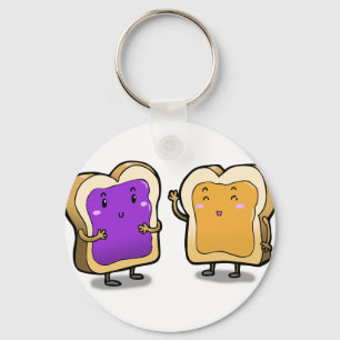 Peanut Butter and Jelly Keychain
