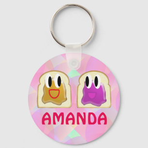 Peanut Butter and Jelly Keychain