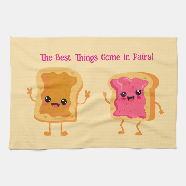 Peanut Butter and Jelly Kitchen Towel (Horizontal)