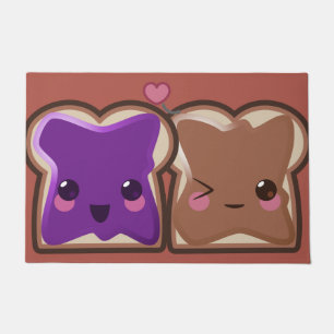 Peanut Butter and Jelly Love Doormat