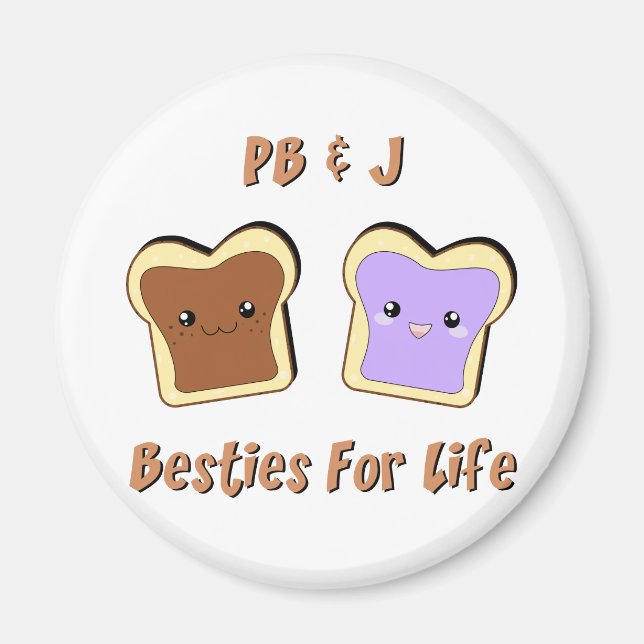 Peanut Butter and Jelly Magnet (Front)