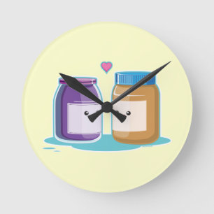 Peanut Butter and Jelly Round Clock