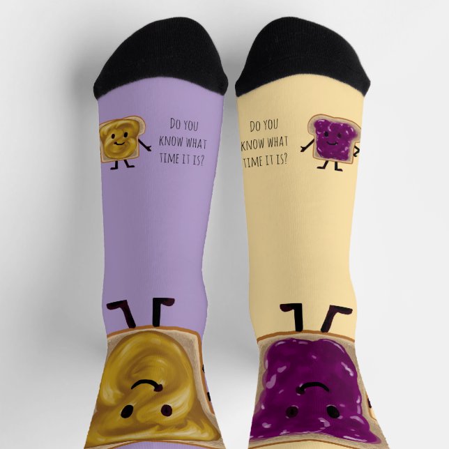 Peanut Butter and Jelly Sandwich Buddy Socks (Top)