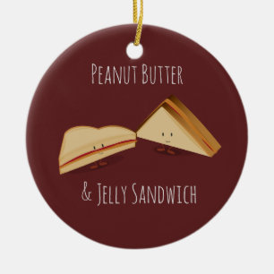 Peanut Butter and Jelly Sandwich   Ornament