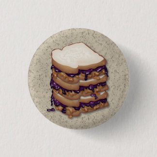 Peanut Butter and Jelly Sandwiches 1 Inch Round Button