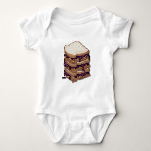 Peanut Butter and Jelly Sandwiches Baby Bodysuit