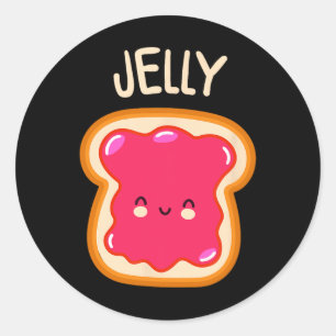 Peanut Butter And Jelly Twin Best Friend Matching  Classic Round Sticker