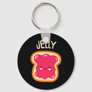 Peanut Butter And Jelly Twin Best Friend Matching Keychain