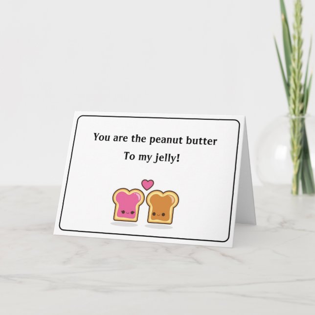 Peanut Butter and Jelly Valentines Day Card (Front)