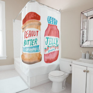 Peanut Butter and Jelly Watercolor Pattern